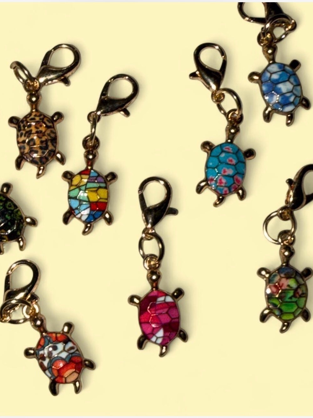 Colorful Turtle Charms Keychain Set - Multicolor - Picture 3 of 4